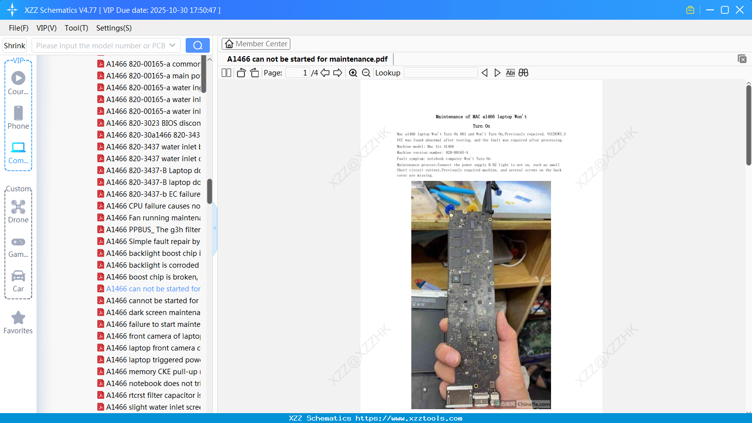 Laptop Apple A1466 Can Not Be Started For Maintenance